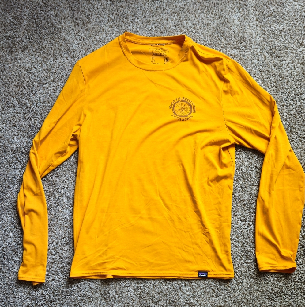 Patagonia Womens Capilene Yellow Long Sleeve Shirt